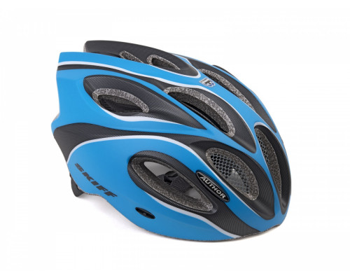 Шлем 8-9001273 спортитный с сеточкой Skiff 192 14 отверстий, INMOLD матовыйсине-черный 52-58см 271г. AUTHOR