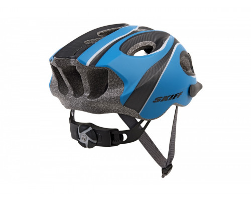 Шлем 8-9001273 спортитный с сеточкой Skiff 192 14 отверстий, INMOLD матовыйсине-черный 52-58см 271г. AUTHOR