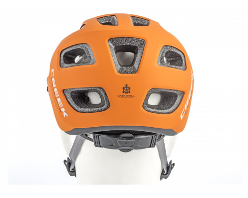 Шлем 8-9001490 спортитный CREEK HST 161 17 отверстий, ABS HARD SHELL/EPS матовый-оранж.-черный 54-57см AUTHOR