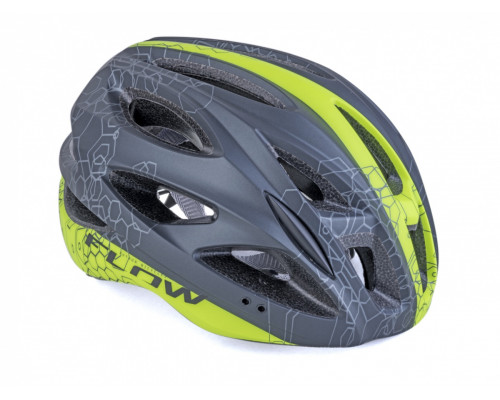 Шлем 8-9001680 спортитный Flow X9 191 Blk/Yel-Neon 17 отверстий, INMOLD черно-неоново-желтый 54-58см 263г. AUTHOR