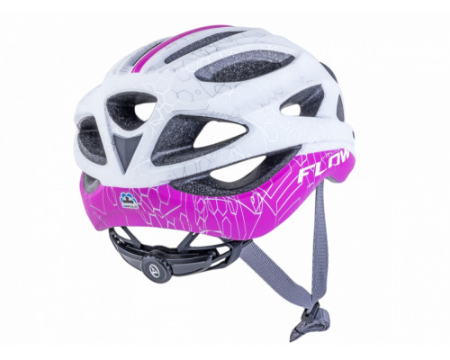 Шлем 8-9001682 спортитный Flow X9 191 Wht/Pink-Neon 17 отверстий, INMOLD бело-неоново-розовый 54-58см 263г. AUTHOR