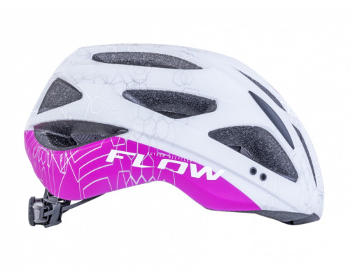 Шлем 8-9001682 спортитный Flow X9 191 Wht/Pink-Neon 17 отверстий, INMOLD бело-неоново-розовый 54-58см 263г. AUTHOR