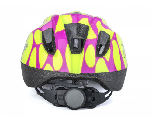 Шлем 8-9089969 с сеточкой Mirage 195 INMOLD детский/подростковый 12 отверстий, розово-желтый 48-54см AUTHOR