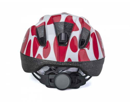 Шлем 8-9089971 с сеточкой Mirage 196 INMOLD детский/подростковый 12 отверстий, красно-белый 48-54см AUTHOR
