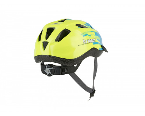 Шлем 8-9090011 с сеточкой Trigger 171Blu INMOLD подростковый 12 отверстий, сине-неон-желтый 52-56см AUTHOR