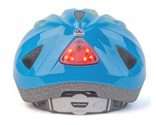 Шлем 8-9090130 Flash Grn/Blu INMOLD детский/подростковый СВЕТОД. ФОНАРИК 11отв зелено-синий 51-55см AUTHOR