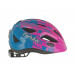 Шлем 8-9090136 Flash X8 Pink/Blue matt INMOLD детский/подростковый светодиодный фонарик 6 красных LED диодов 3функции, 11отверстий, розово-голубой 47-51см AUTHOR