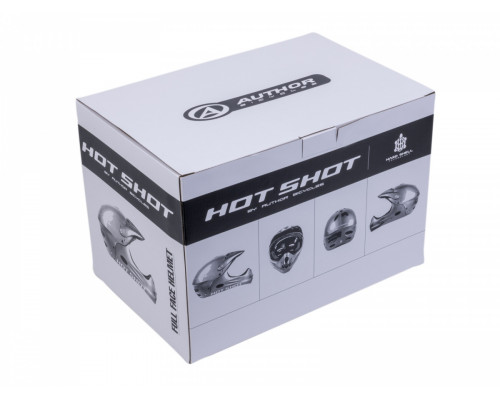 Шлем 8-9110380 Freeride/DH FullFace ABS-HARD SHELL суперпрочный Hot Shot INMOLD 193 Matt Blk 17 отверстий, черныйматовый 54-58см AUTHOR