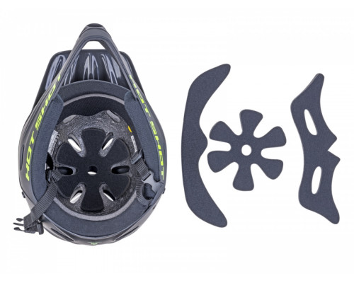 Шлем 8-9110380 Freeride/DH FullFace ABS-HARD SHELL суперпрочный Hot Shot INMOLD 193 Matt Blk 17 отверстий, черныйматовый 54-58см AUTHOR
