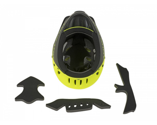 Шлем 8-9110387 Freeride/DH/BMX/Enduro FullFace ABS-HARD SHELL суперпрочный Hot Shot HST X9 191 Yell-Neon/Blk 17 отверстий, неоново-желтый 52-54см AUTHOR