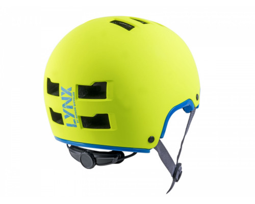 Шлем 8-9110422 универс/ВМХ/FREESTYLE Lynx X9 HARD SHELL 192 Yell-Neon/Blue-Neon 10 отверстий, суперпрочный неоново желто-голубой 54-58см AUTHOR