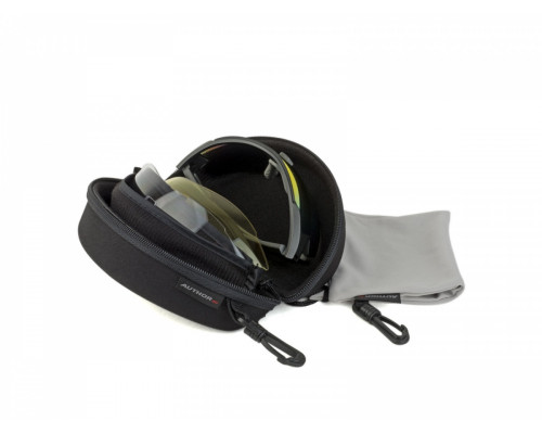 Очки 8-9201102 солнцезащ+чехол+кейс+прозр/желт/темная категория 3 ударопрочные поликарбонатные линзы, ТЕМНО-СЕРАЯ оправа Vision LX AUTHOR