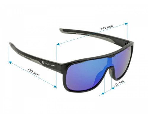 Очки 8-9201210 солнцезащ категория 3 Revo линзы 100% защита от UV +чехол, ударопрочные поликарбонатные черная оправа, 31гр. COMBE AUTHOR