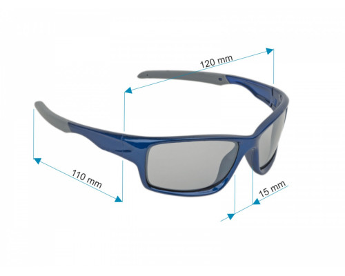 Очки 8-9201310 ДЕТСКИЕ солнцезащитные категория 2 100% защита от UV, зеркал поверхность ударопрочные поликарбонат, неоново-желтая оправа 22гр. Indee Junior AUTHOR