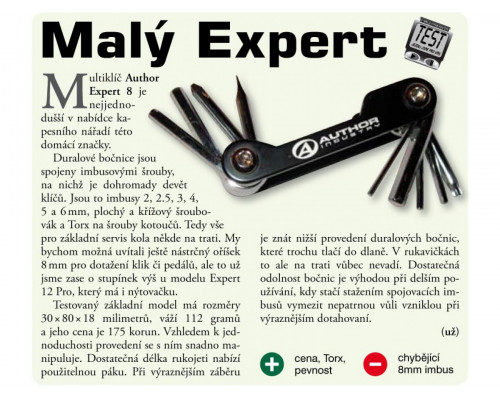 Набор 8-10000011 универсальный ″мини″ Expert 8 складной шестигранники, +/- отвертки черный AUTHOR