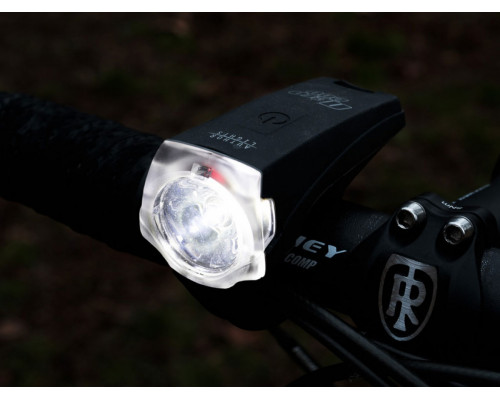 Фара 8-12002256 1диод 1W 200люмен/4функции NERO Collimator-линзы Li-Ion АКБ USB-зарядиод+кабель черная AUTHOR