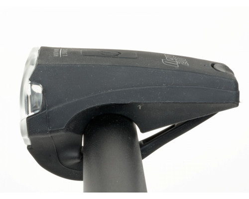 Фара 8-12002256 1диод 1W 200люмен/4функции NERO Collimator-линзы Li-Ion АКБ USB-зарядиод+кабель черная AUTHOR