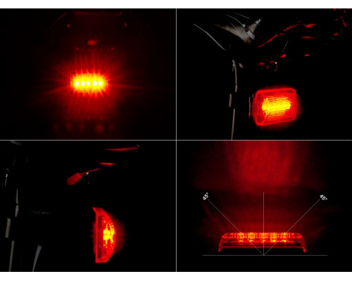 Фонарь 8-12039120 задний 3диода/4функции A-Spitfire R красный AUTHOR