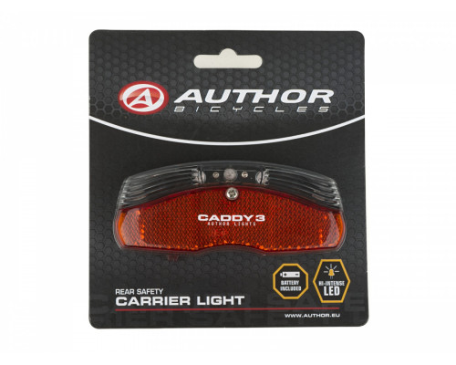 Фонарь 8-12039141 задний на багажник 3диода/1функция A-Caddy 3 красный 180` видимость с батарейками AUTHOR