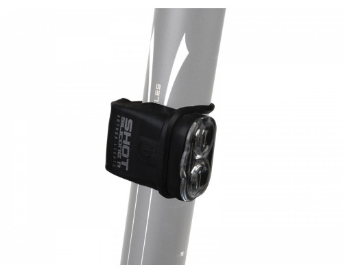 Фонарь 8-12039160 задний 2диода 7люмен/2функцииSILICONE R до 600м, быстросъемный черный с батарейками AUTHOR