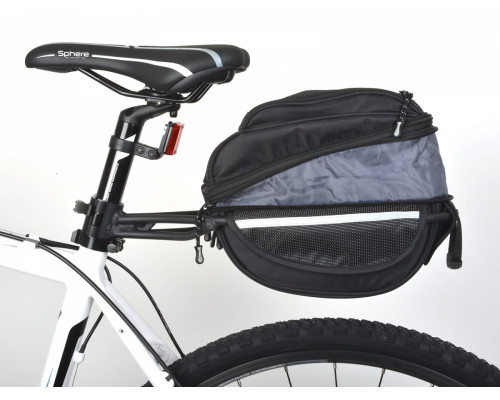 Сумка+багаж 8-15000086 A-N LitePack6 X7 2 отделения V=6л с чехлом черная+багажник на подседельный штырь AUTHOR