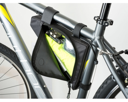 Подсумок 8-15001074 подрамный A-R244 треугольный 2 отделение средний V=1.5л 28 x18 x5,5см черный AUTHOR