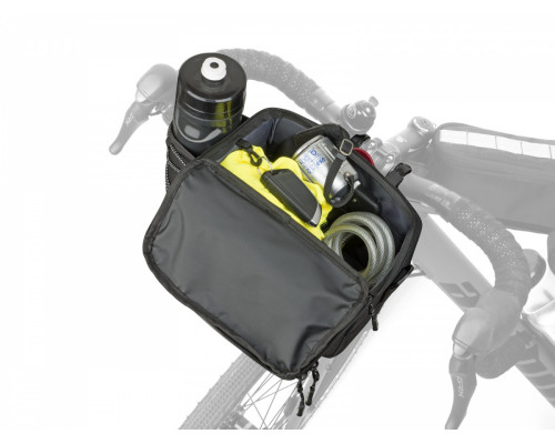 Сумка 8-15002521 на руль A-H735 QRA X7 25,4/31,8мм б/съемная V=5.4л с чехлом от дождя черное AUTHOR