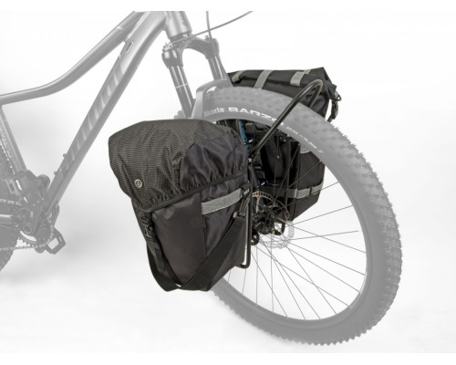 Багажник 8-15201301 алюминиевый 26-29″ передний универсальный крепление к передний вилке д/боковых сумок 830г. черный AUTHOR