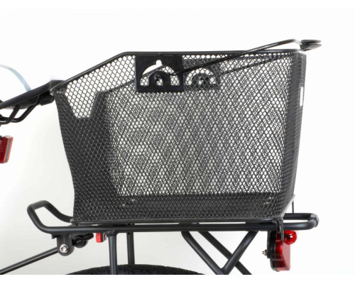 Корзина 8-15290020 задний 33х42х21см V=22л быстросъемная для багажника CarryMore с ручкой сталь черная AUTHOR