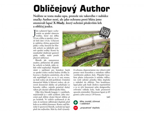 Крыло-щиток 8-16150025 пластиковый X-Mudy передний на раму б/съемное черный AUTHOR