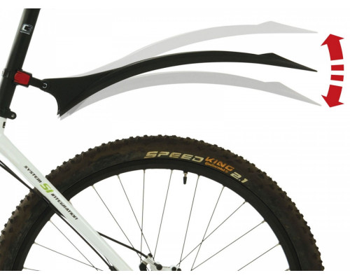 Крыло 8-16150510 пластиковое 26″ X-Bow заднее б/съемное на подседельный штырь черное AUTHOR