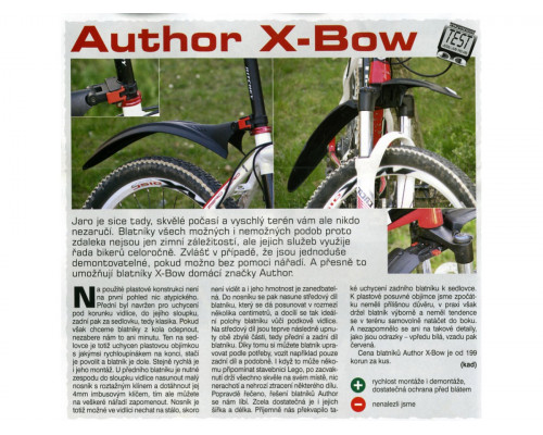 Крыло 8-16150510 пластиковое 26″ X-Bow заднее б/съемное на подседельный штырь черное AUTHOR