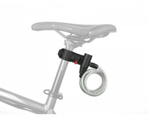 Замок 8-17060150 вело ASL-31 8х1500мм автоматический с креплением черный AUTHOR