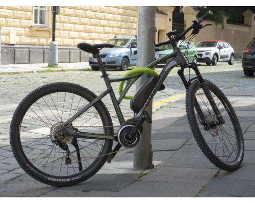 Замок 8-17060901 вело ACL-80 22х1000мм с защитным колпачком, неоновая оплетка AUTHOR