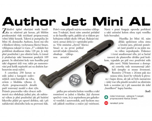 Насос 8-18101038 алюминий AAP Jet Mini AL 120PSI, 270мм, 109г, универсальная НОВАЯ головка черный AUTHOR