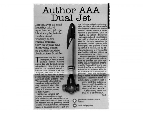 Насос 8-18101040 алюминиевый AAP Dual Jet телескопический 2 функции, 2 головки Т-ручка серебристый AUTHOR