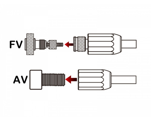 Насос 8-18101100 алюминий /пластик AAP Airstream Composite шланг+FV-адаптер до 120 PSI черный AUTHOR