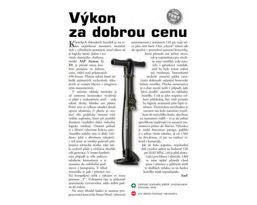 Насос 8-18151021 напольный AAP AIRMAN G X9 стальной, универсальная головка, с манометром на шланге 120PSI темно-серый AUTHOR