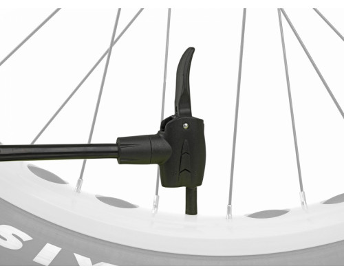 Насос 8-18151036 напольный AAP Air Bar2-BLACK сталь/пластиковом с манометром, 2 головки на шланге 160PSI (1,1MPa) черный AUTHOR