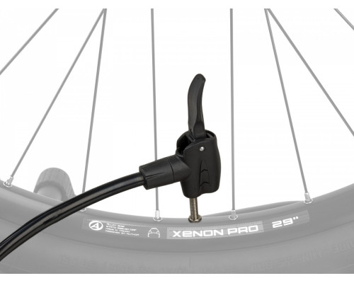 Насос 8-18151036 напольный AAP Air Bar2-BLACK сталь/пластиковом с манометром, 2 головки на шланге 160PSI (1,1MPa) черный AUTHOR