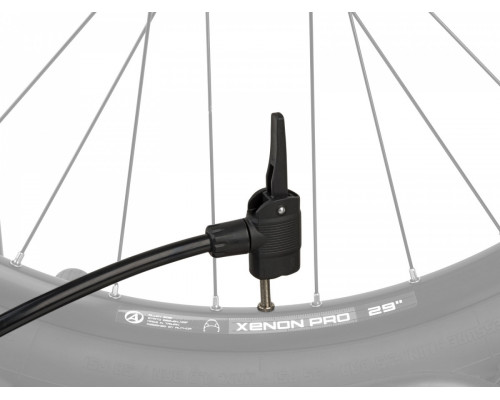 Насос 8-18151045 напольный AAP Air Bar5 сталь, с манометром160PSI 2 головки на шланге черный AUTHOR