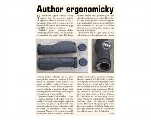 Ручки 8-33452049 на руль AGR Griplock Ergo R35 130мм резиновые эргономичные 2-х компонентные с фиксатором черные AUTHOR