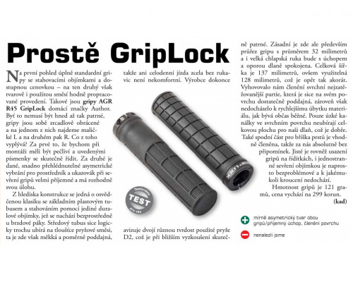 Ручки 8-33452057 на руль AGR Griplock R45 137мм резиновые эргономичные комфортное с 1-м фиксатором 121г. черные AUTHOR