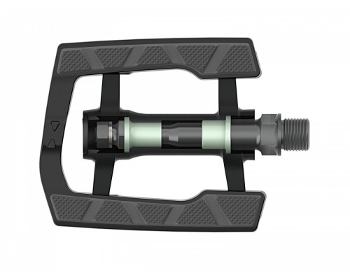 Педали 8-34001015 пластик с резинывыми накладками APD-198-Cmp- EPB облегченные 262г черные AUTHOR