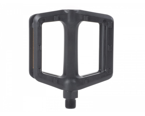 Педали 8-34200025 пластик BMX APD-F13-Cmp широкие с отражателями ось Cr-Mo 310г черные AUTHOR