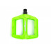 Педали 8-34200029 нейлон BMX APD-F13-Nylon широкие с отражателями ось Cr-Mo 346г неоново-зеленые AUTHOR