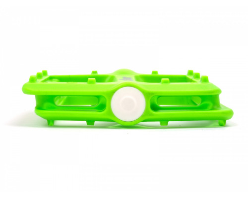 Педали 8-34200029 нейлон BMX APD-F13-Nylon широкие с отражателями ось Cr-Mo 346г неоново-зеленые AUTHOR