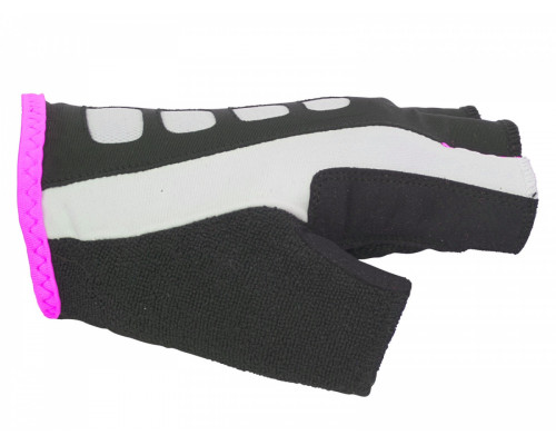 Перчатки 8-7130655 Lady Sport Gel X6 женский черно-розовые размер S гель/лайкра/синтетическая кожа с петельками AUTHOR