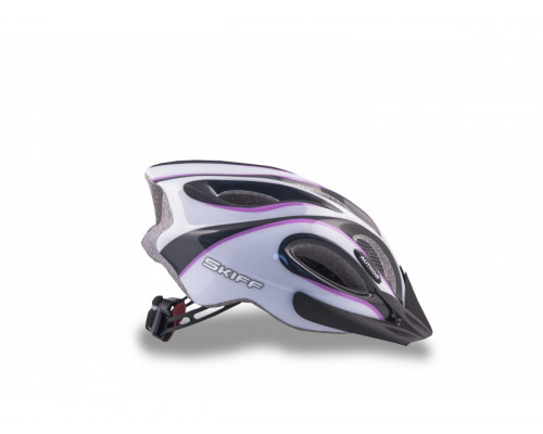 Шлем 8-9001265 спортитный с сеточкой Skiff 144 Prl женский 14 отверстий, INMOLD фиол.-белый 52-58см AUTHOR