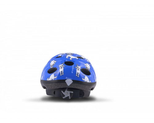 Шлем 8-9090054 с сеточкой Floppy 143 Blu детский 16 отверстий синий 48-54см AUTHOR